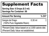 sangre de drago supplements facts label