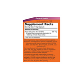 Supplement Facts label by now food for Royal Jelly