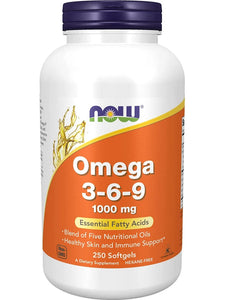 Omega 369 supplement 1000 mg bottle, 250 softgels  by now foods