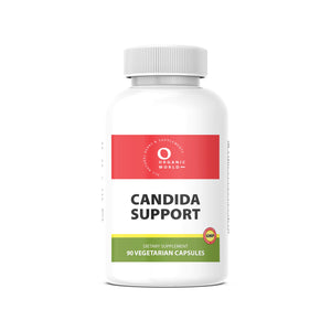 Candida support supplement bottle, 90 veg capsules  by organic world