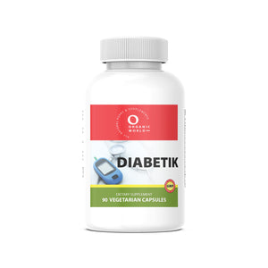 Diabetk, Vitamin supplement bottle, 90 capsules  by organic world