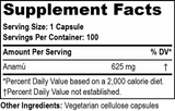 ANAMU Supplement Facts label for Organic World 