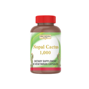 Nopal cactus Vitamin supplement bottle, 90 veg capsules  by only natural