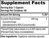 turmeric supplements facts label